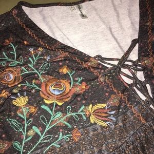 Boho Maurice’s Lace-up Top